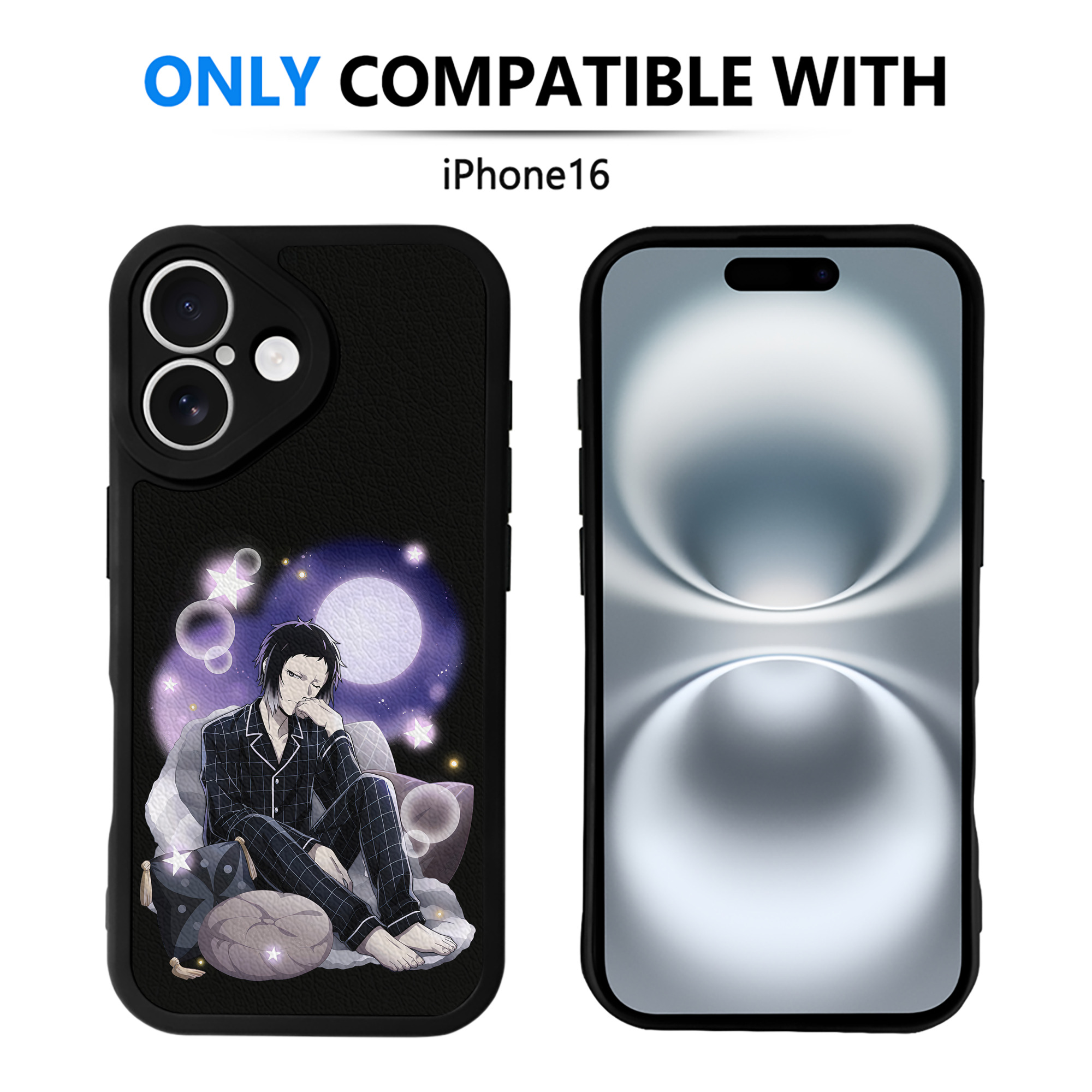 （画像用） 文豪ストレイドッグス Bungo Stray Dogs 【iPhone 16シリーズ対応】シリコンスマホケース（レザー調） 材質：シリコン